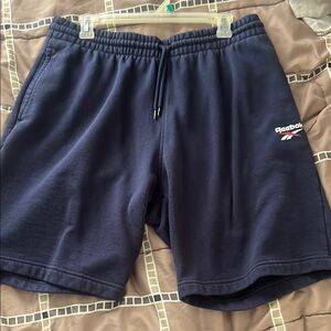 Reebok Blue Athletic Shorts Elastic Waistband